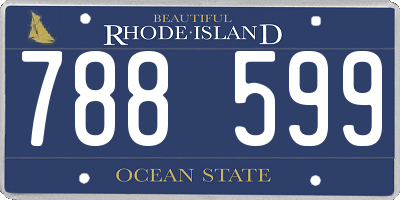 RI license plate 788599