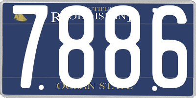 RI license plate 7886