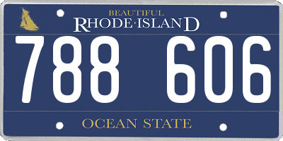 RI license plate 788606