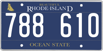 RI license plate 788610