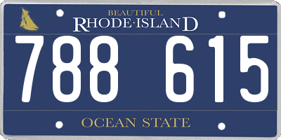 RI license plate 788615