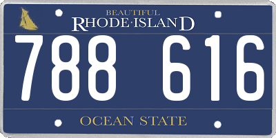 RI license plate 788616