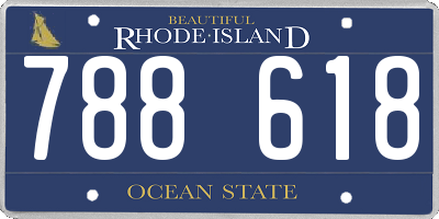 RI license plate 788618