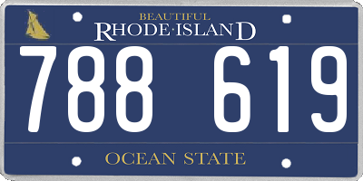 RI license plate 788619