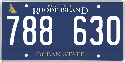 RI license plate 788630