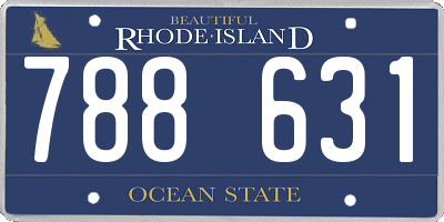 RI license plate 788631