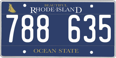 RI license plate 788635