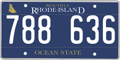 RI license plate 788636