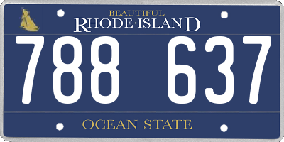 RI license plate 788637
