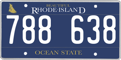 RI license plate 788638