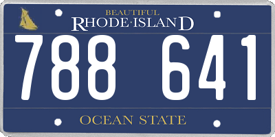 RI license plate 788641