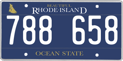 RI license plate 788658