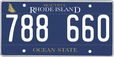 RI license plate 788660