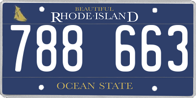 RI license plate 788663