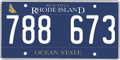 RI license plate 788673