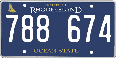RI license plate 788674