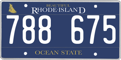 RI license plate 788675
