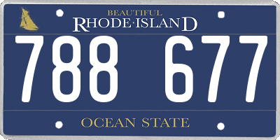 RI license plate 788677