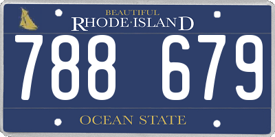RI license plate 788679