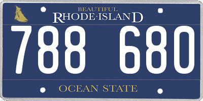 RI license plate 788680