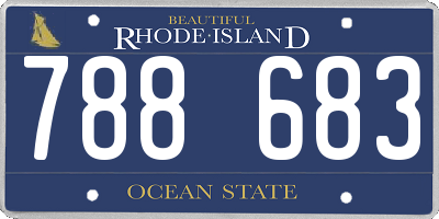 RI license plate 788683