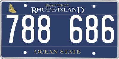 RI license plate 788686