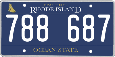 RI license plate 788687