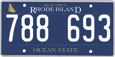 RI license plate 788693
