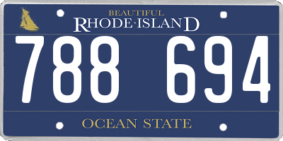 RI license plate 788694