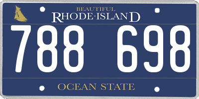 RI license plate 788698