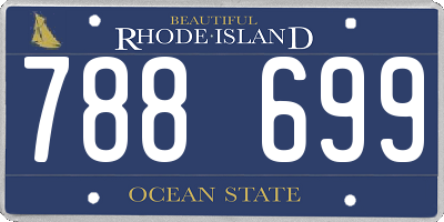 RI license plate 788699