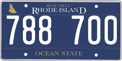 RI license plate 788700