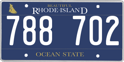 RI license plate 788702