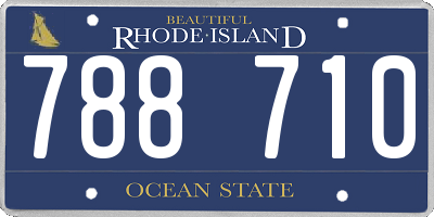 RI license plate 788710