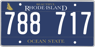 RI license plate 788717