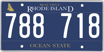 RI license plate 788718