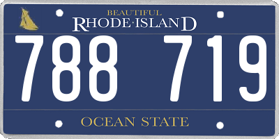 RI license plate 788719