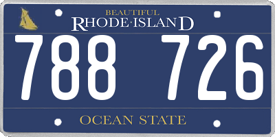 RI license plate 788726