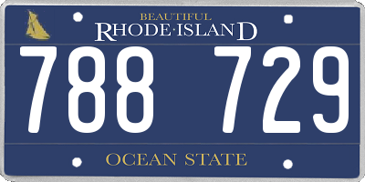 RI license plate 788729