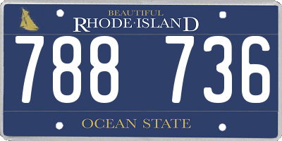 RI license plate 788736