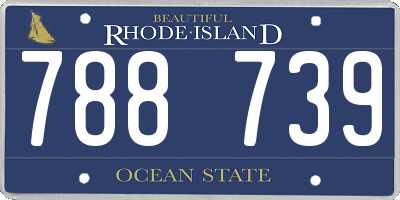 RI license plate 788739