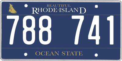 RI license plate 788741