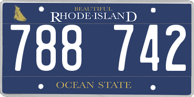 RI license plate 788742