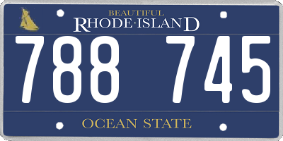 RI license plate 788745