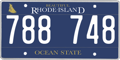 RI license plate 788748