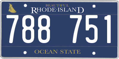 RI license plate 788751