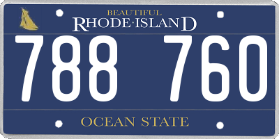RI license plate 788760