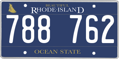 RI license plate 788762
