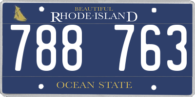 RI license plate 788763