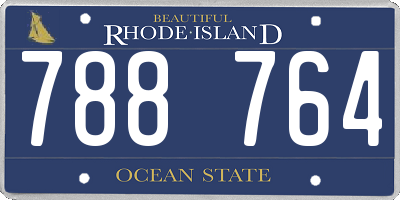 RI license plate 788764